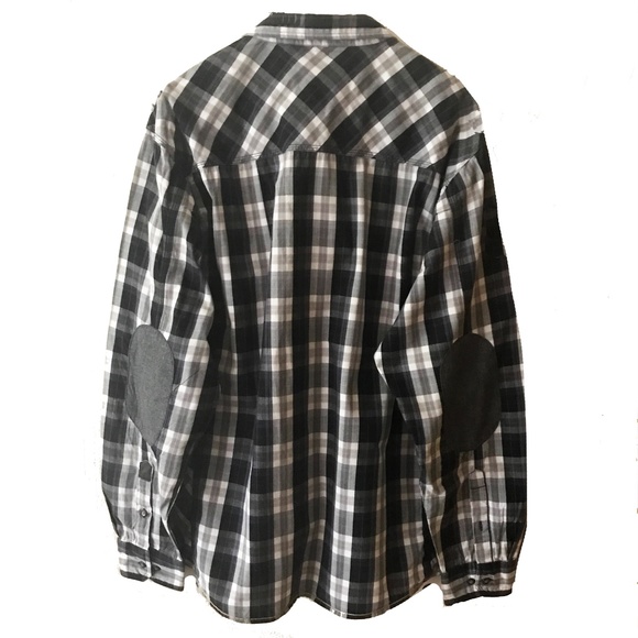 POINT ZERO MEN'S BLACK & WHITE CHECK SHIRT SIZE XL - Picture 3 of 6